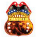Stock Design Plastic Badge - Junior Firefighter